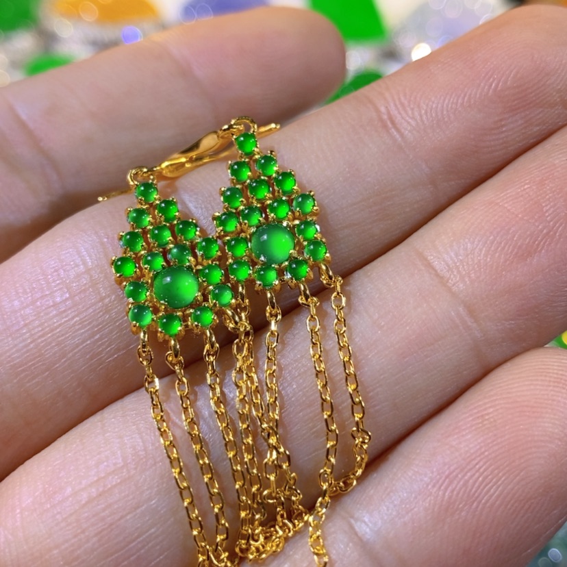 【闪购商品】翡翠挂件银S925镶嵌天然翡翠