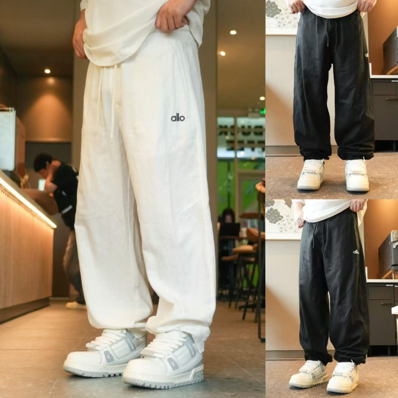 【小爽J·FIVE搭配】夏款薄料亚麻阔腿冰凉透气百搭休闲裤3985