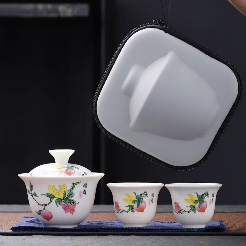 d旅行茶具便携式一壶两杯KK  0409