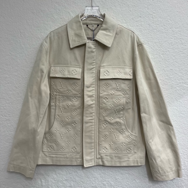 未使用 LouisVuitton/路易威登 伐木浮雕暗纹牛仔外套50码 md2031