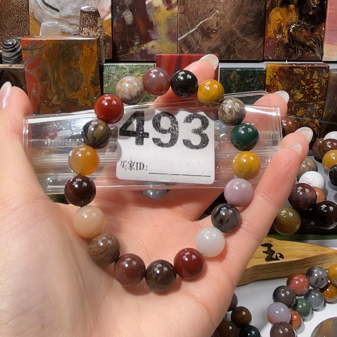 硅化玉未镶嵌天然北票硅化玉手串11.2