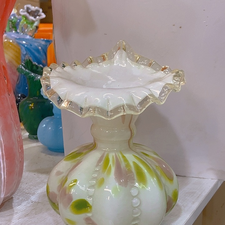 无铅玻璃琉璃花瓶高18口4