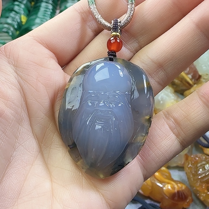 玛瑙/玉髓合金吊坠