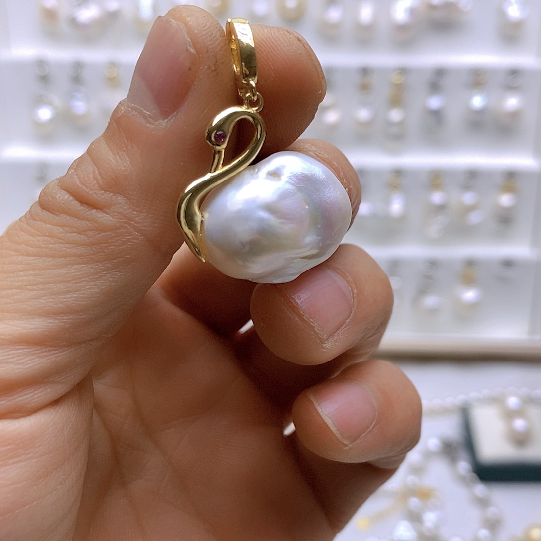 淡水珍珠颈饰银S925镶嵌