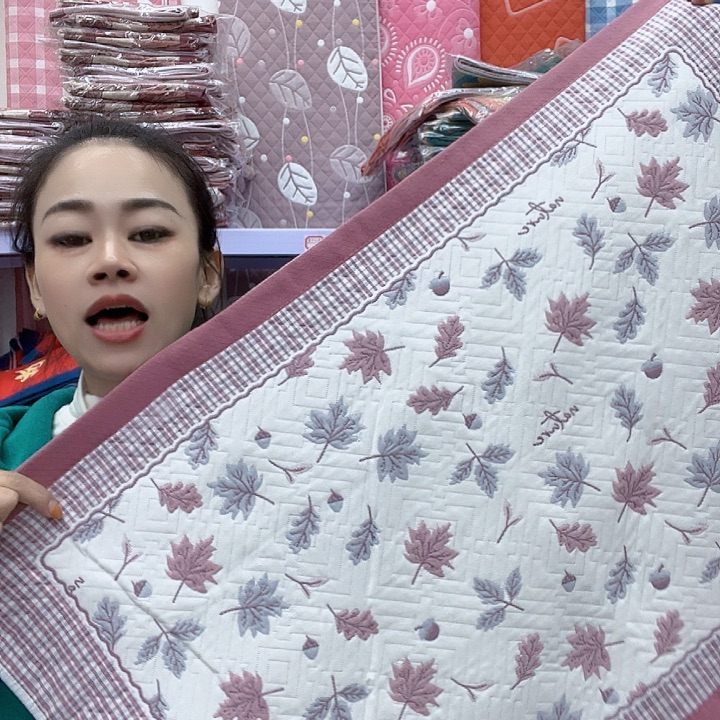 棉粉色小枫叶纯棉