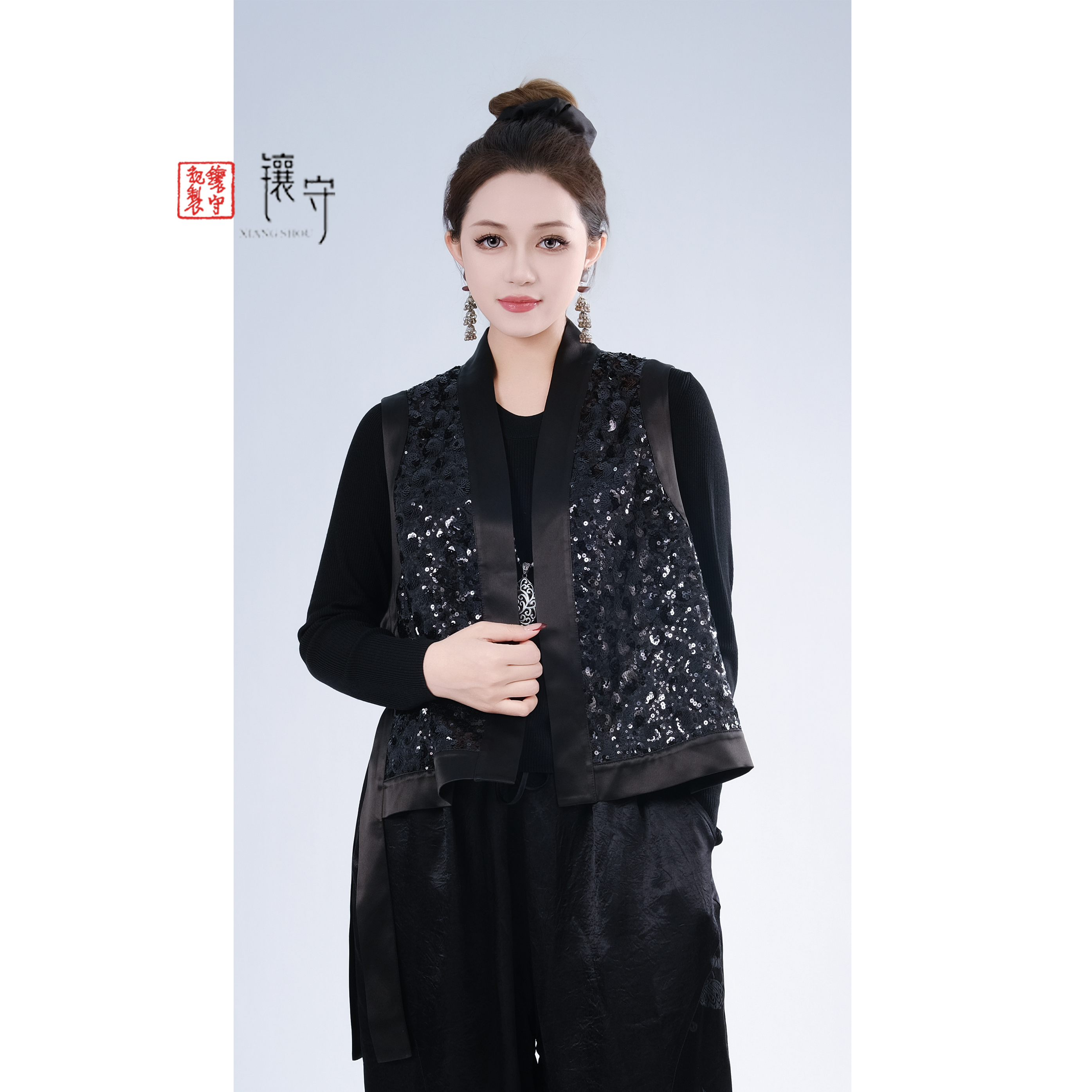 【镶守·星野】春季新中式洋气轻奢古风手工穿片百搭马甲G3299-1