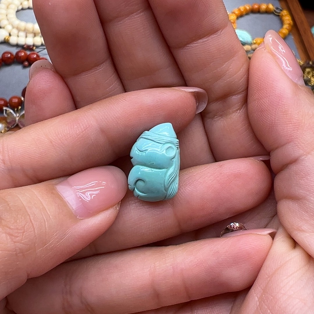 牛***_绿松石未镶嵌配件配件