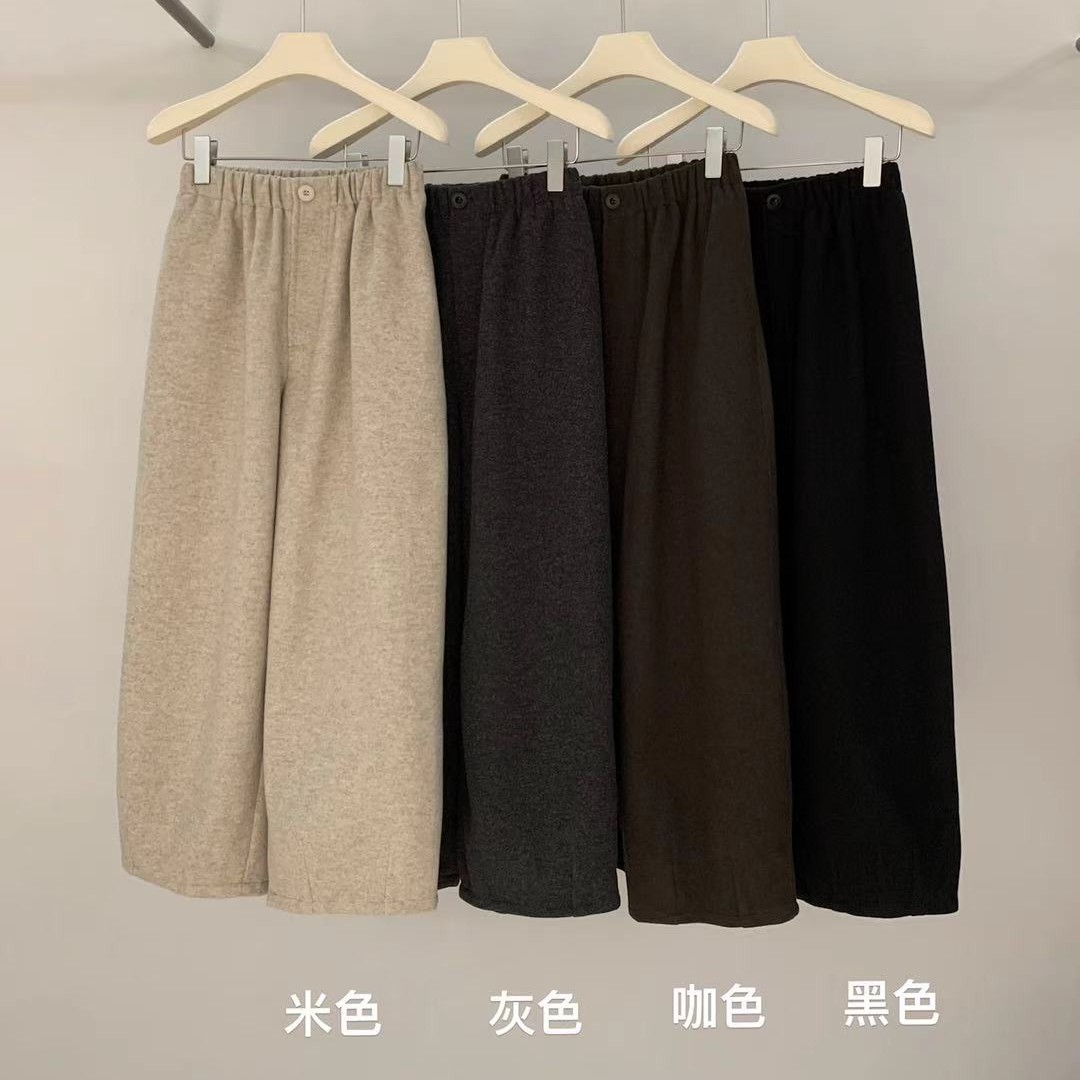 HZMM  [发财裤2]   弧形香蕉慵懒风厚款舒适百搭休闲裤