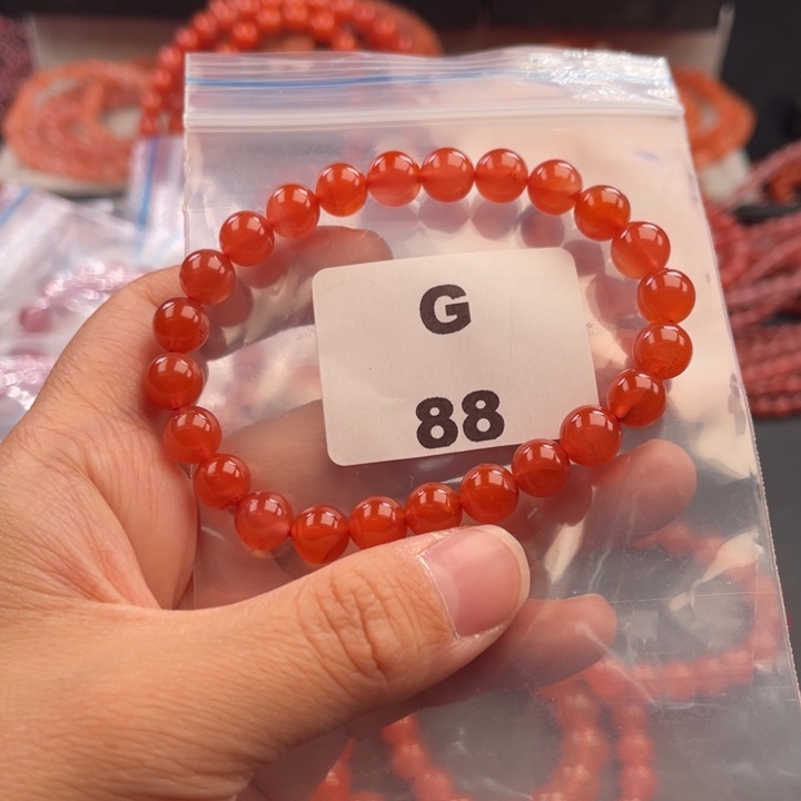 南红玛瑙未镶嵌多样性发货默认微瑕称重8mm