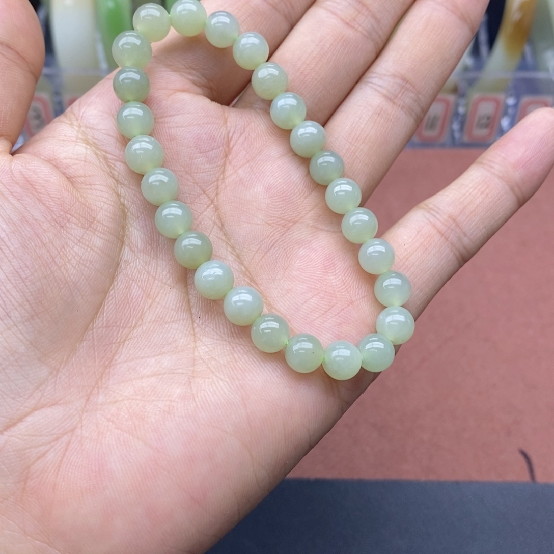 =***！和田玉未镶嵌手串卡8