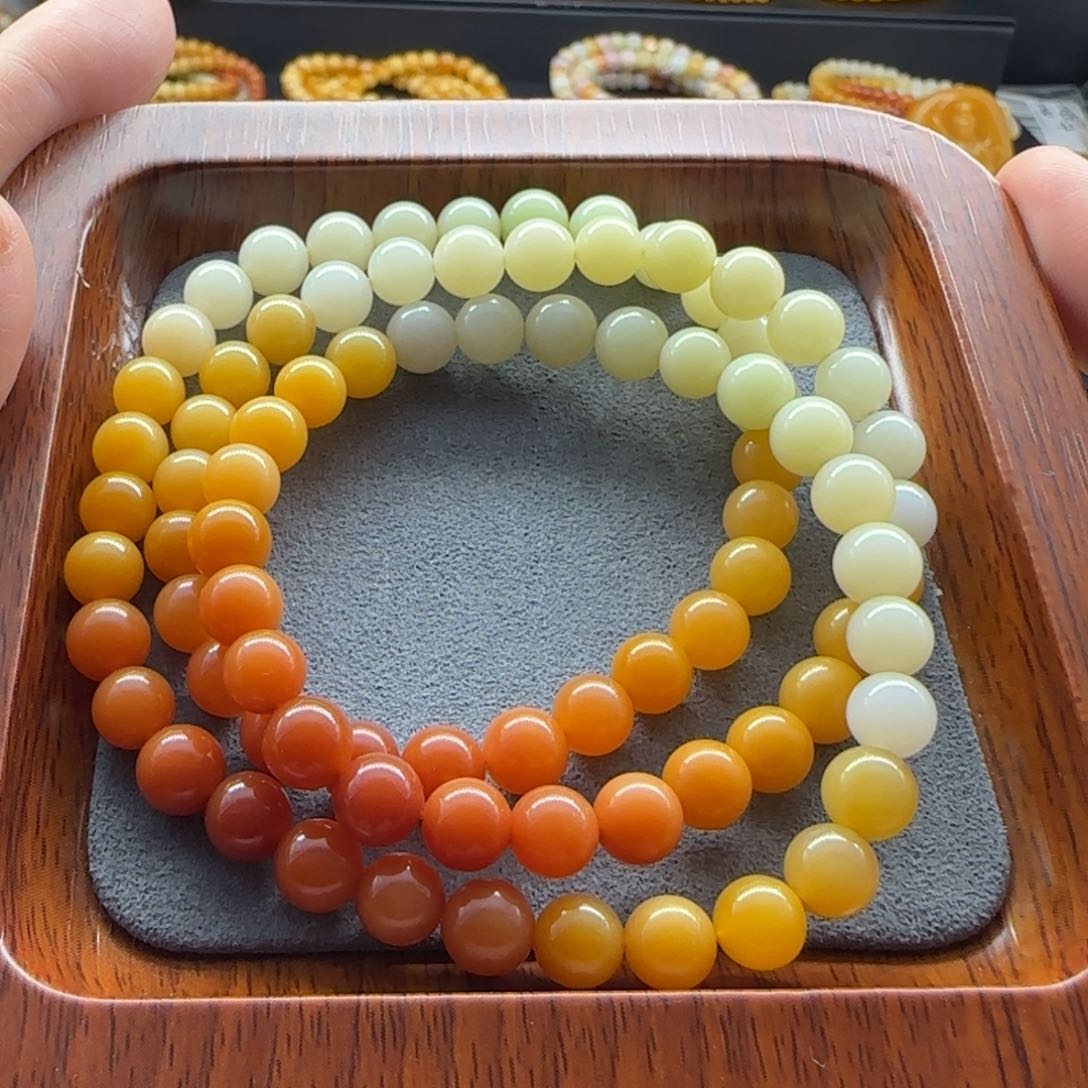 石英质玉（缅黄）手串未镶嵌