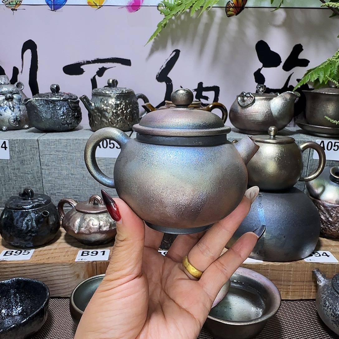 壶建水紫陶柴烧壶微瑕