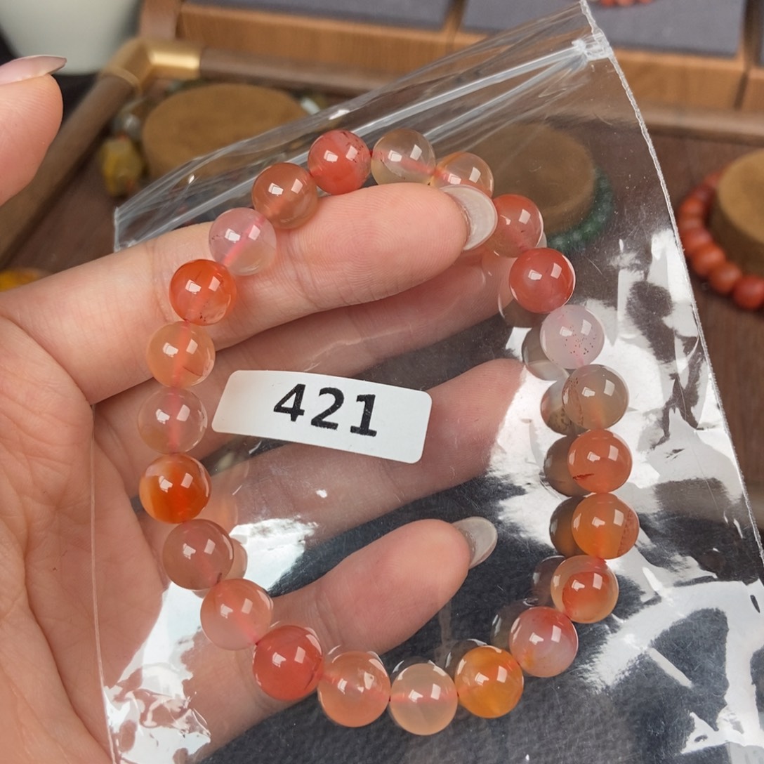 南红玛瑙未镶嵌手链