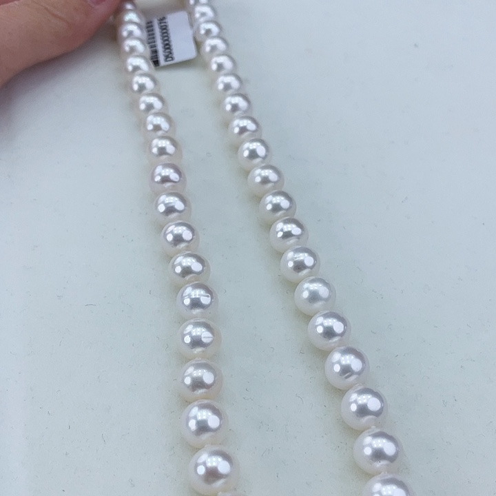 淡水珍珠颈饰银S925镶嵌9➕极光冷白