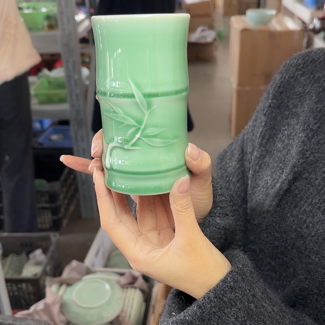 龙泉云间青瓷小米茶器