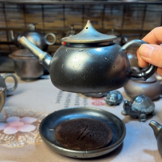 庄诚柴烧坭兴陶壶240（