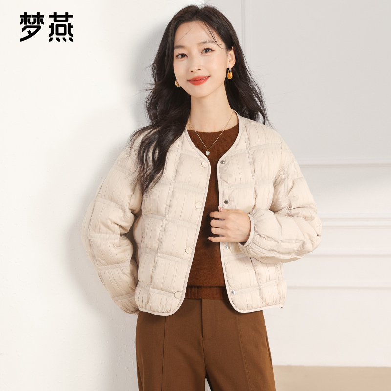 梦燕秋冬女款时尚百搭气质大方宽松休闲舒适简约羽绒服CY02B5027