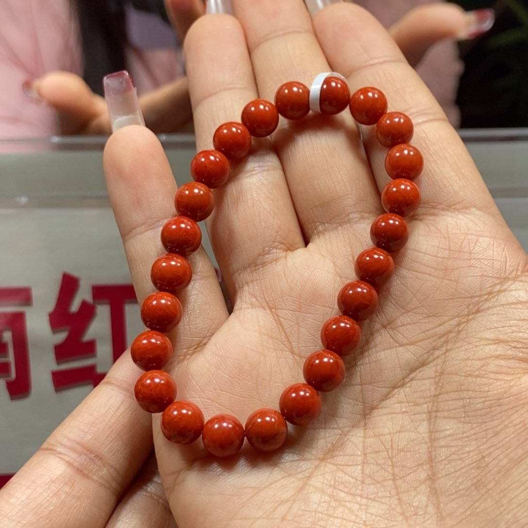 南红玛瑙7+九口火焰纹单圈未镶嵌