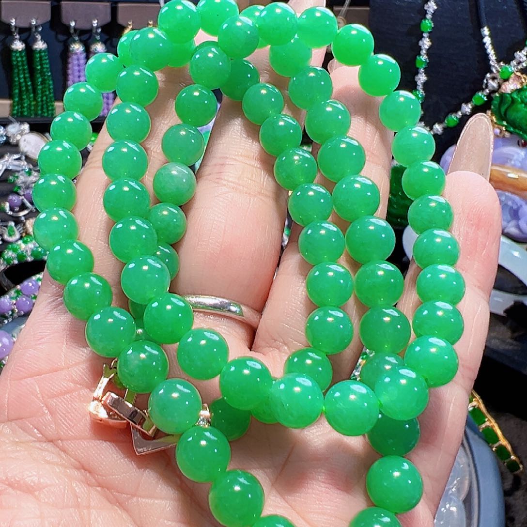 翡翠颈饰18K金镶嵌秋**蓉分单付 定金1000