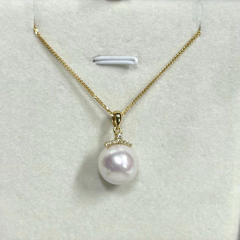 S925银/淡水珍珠/白珠大点位吊坠睫毛款