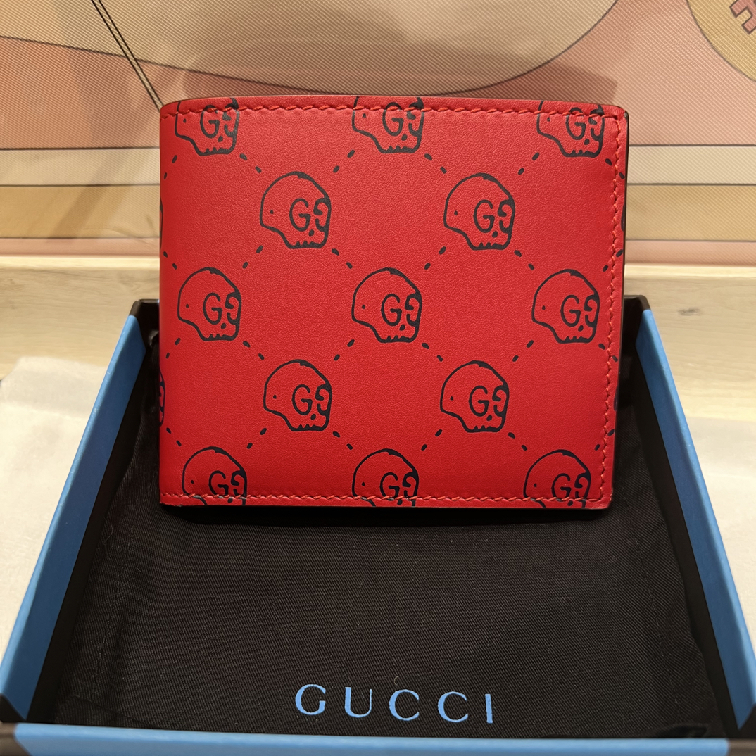 未使用 GUCCI/古驰 古驰红色印logo钱包 20070015-02