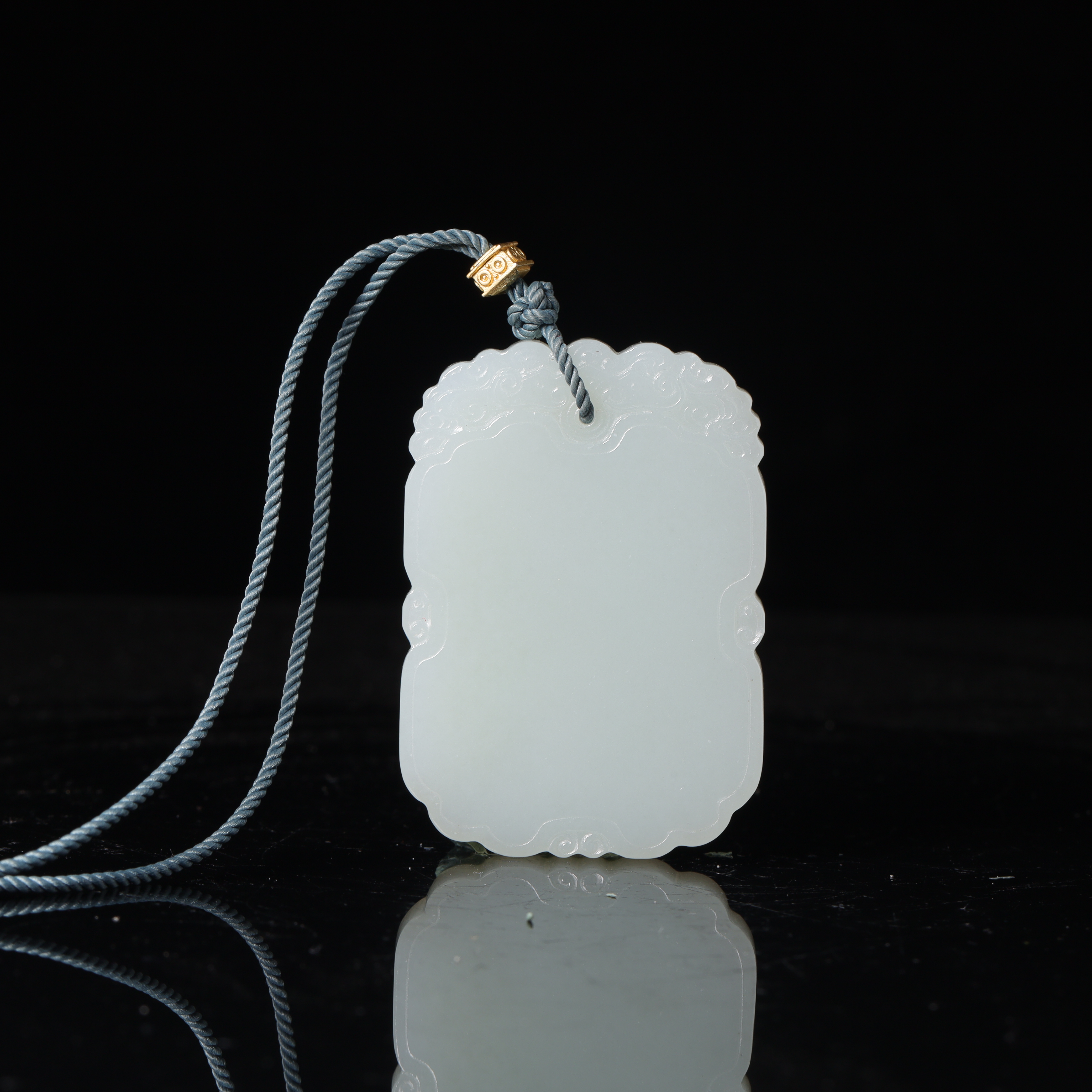 清代和田玉无事牌