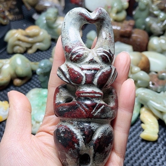 白玉菩提吊坠摆件