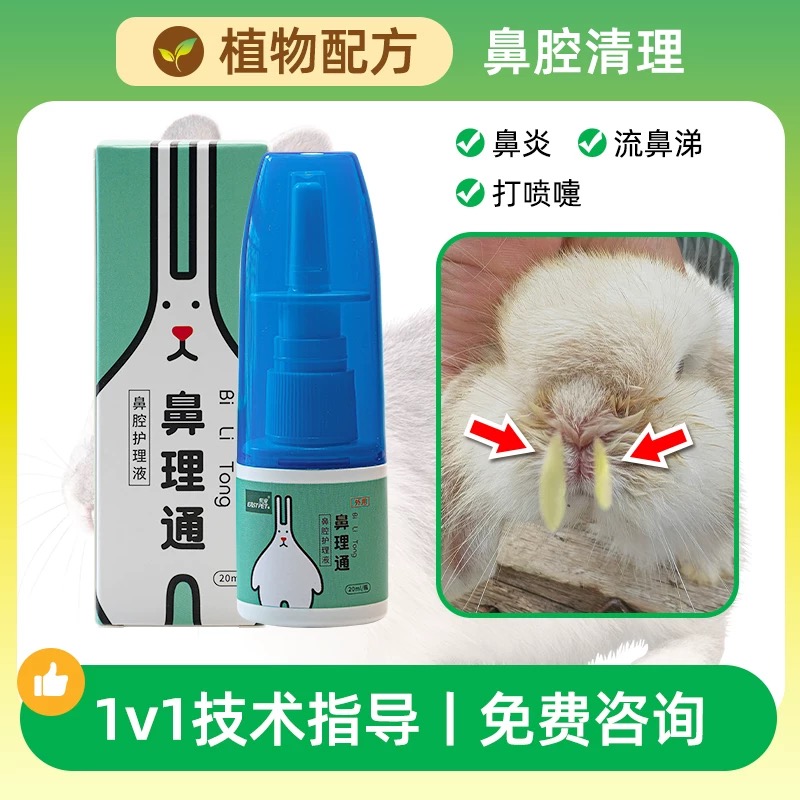 东宠鼻理通滴鼻液护理液缓解鼻炎呼吸道问题适用于兔子龙猫豚鼠