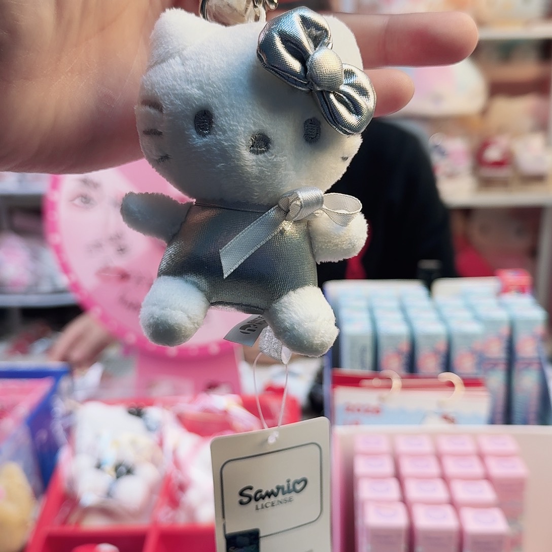 韩国正品三丽鸥HelloKitty银色8CM微瑕