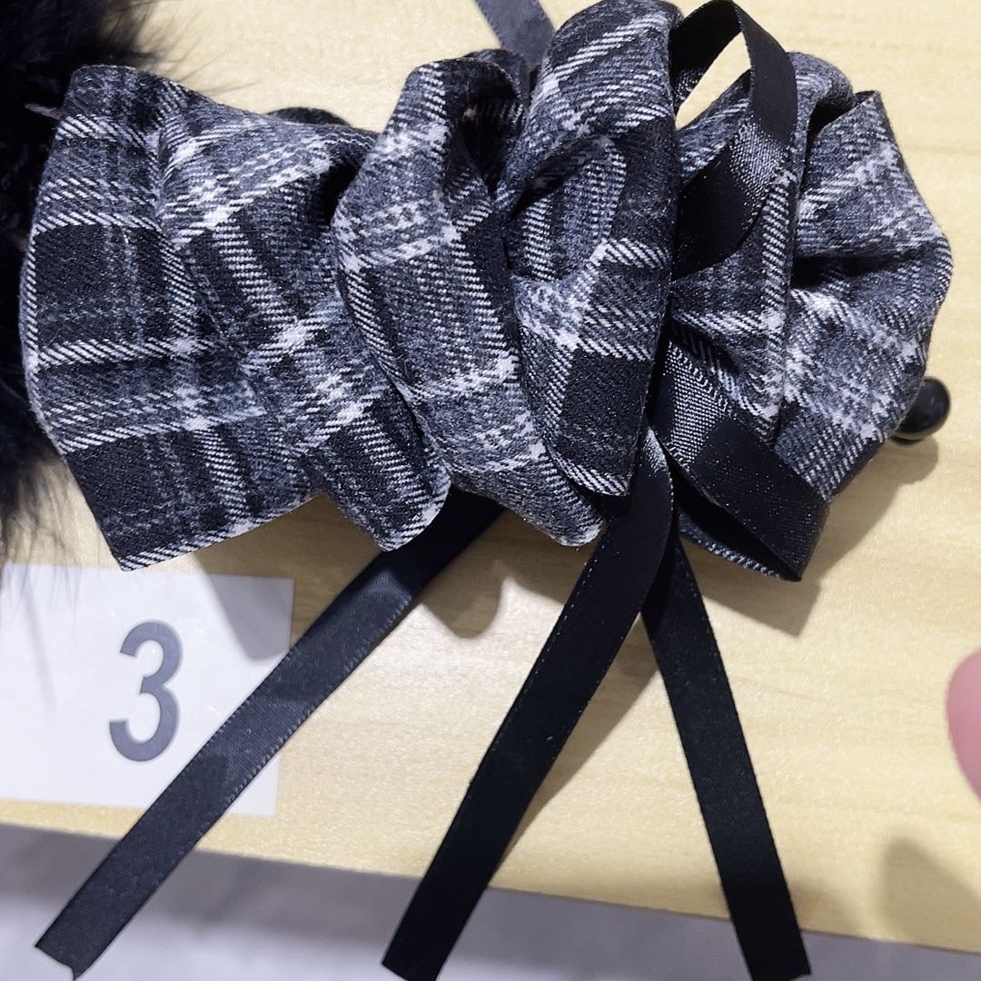 皮质铁合金蝴蝶结发夹