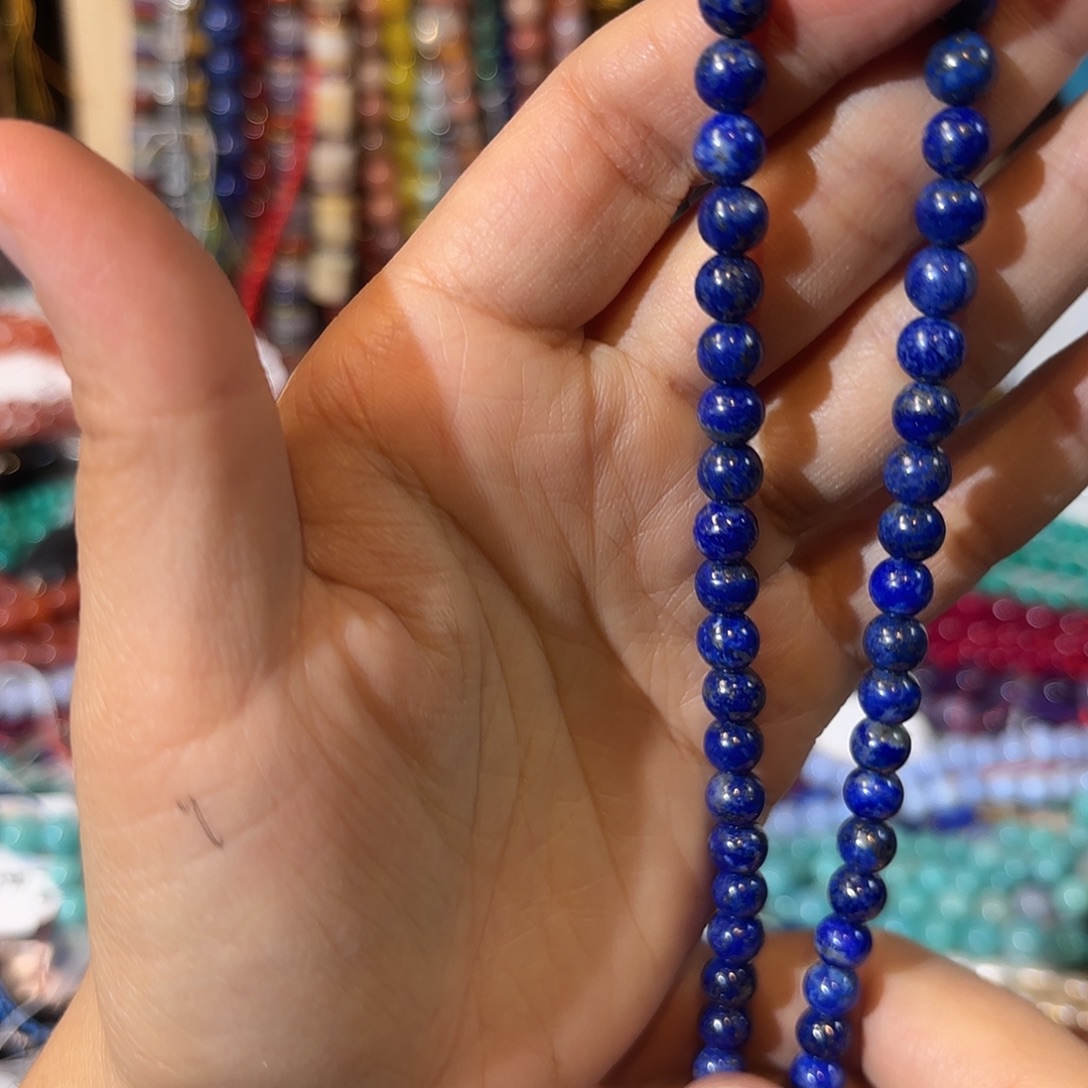 玛瑙/玉髓未镶嵌珠宝半成品青金卡6一条