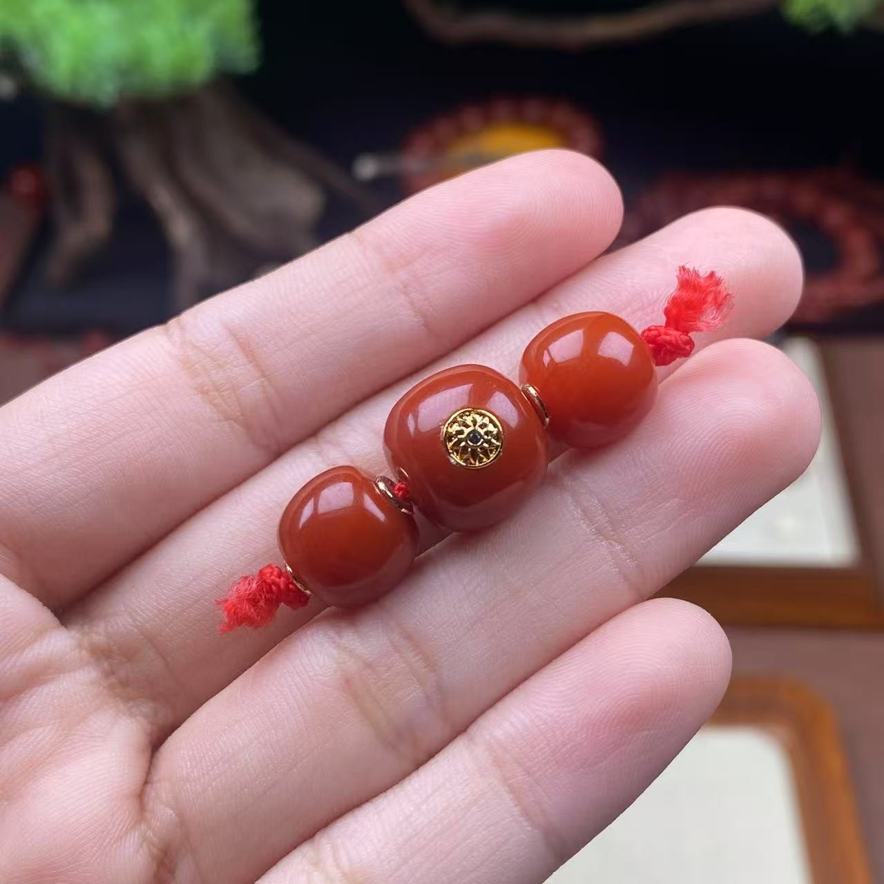南红玛瑙桶珠顶珠腰珠金标套装腰珠直播间选购多样性发一