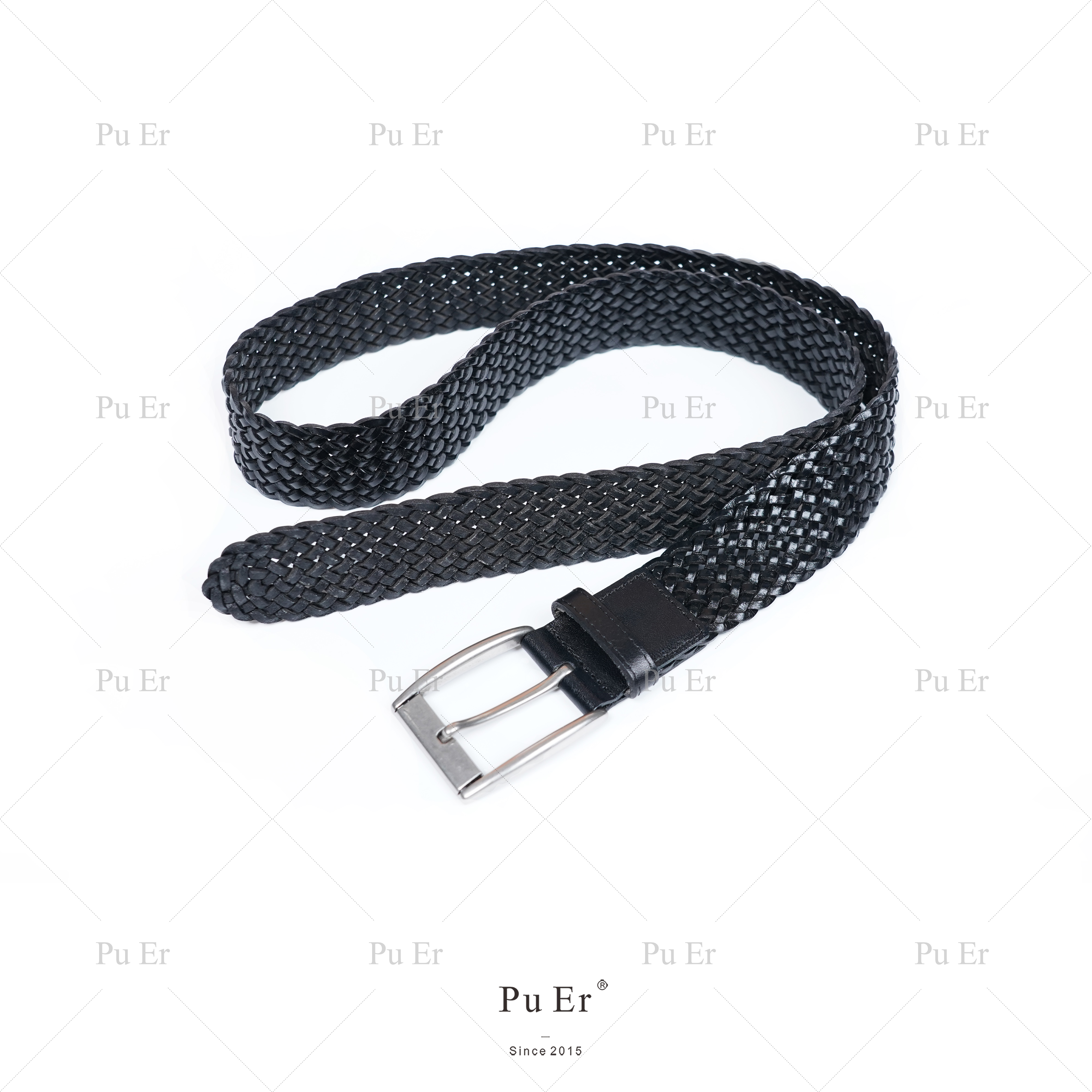 复古手工编织宽腰带装饰皮带