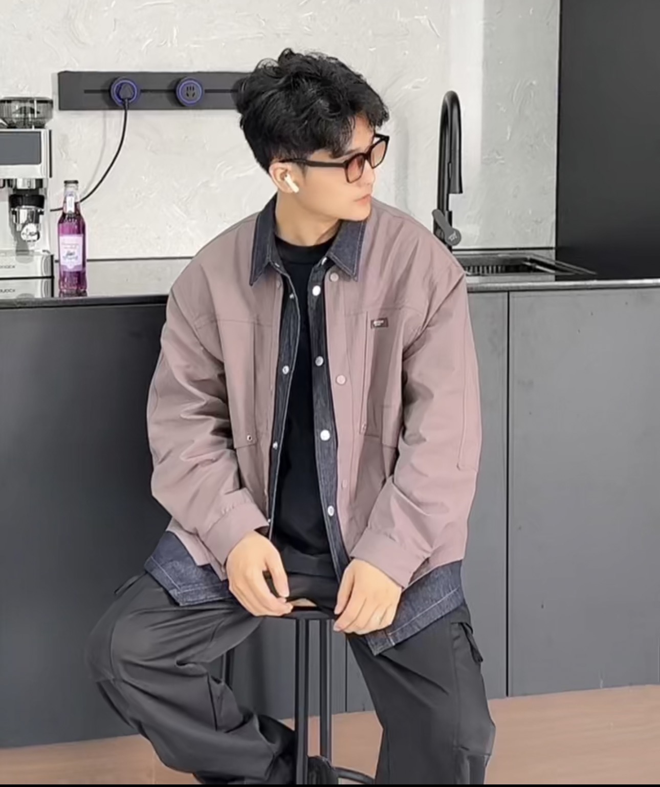 “AW”秋『时尚模范生』假两件外套结构剪裁原创设计师品牌·A-25022