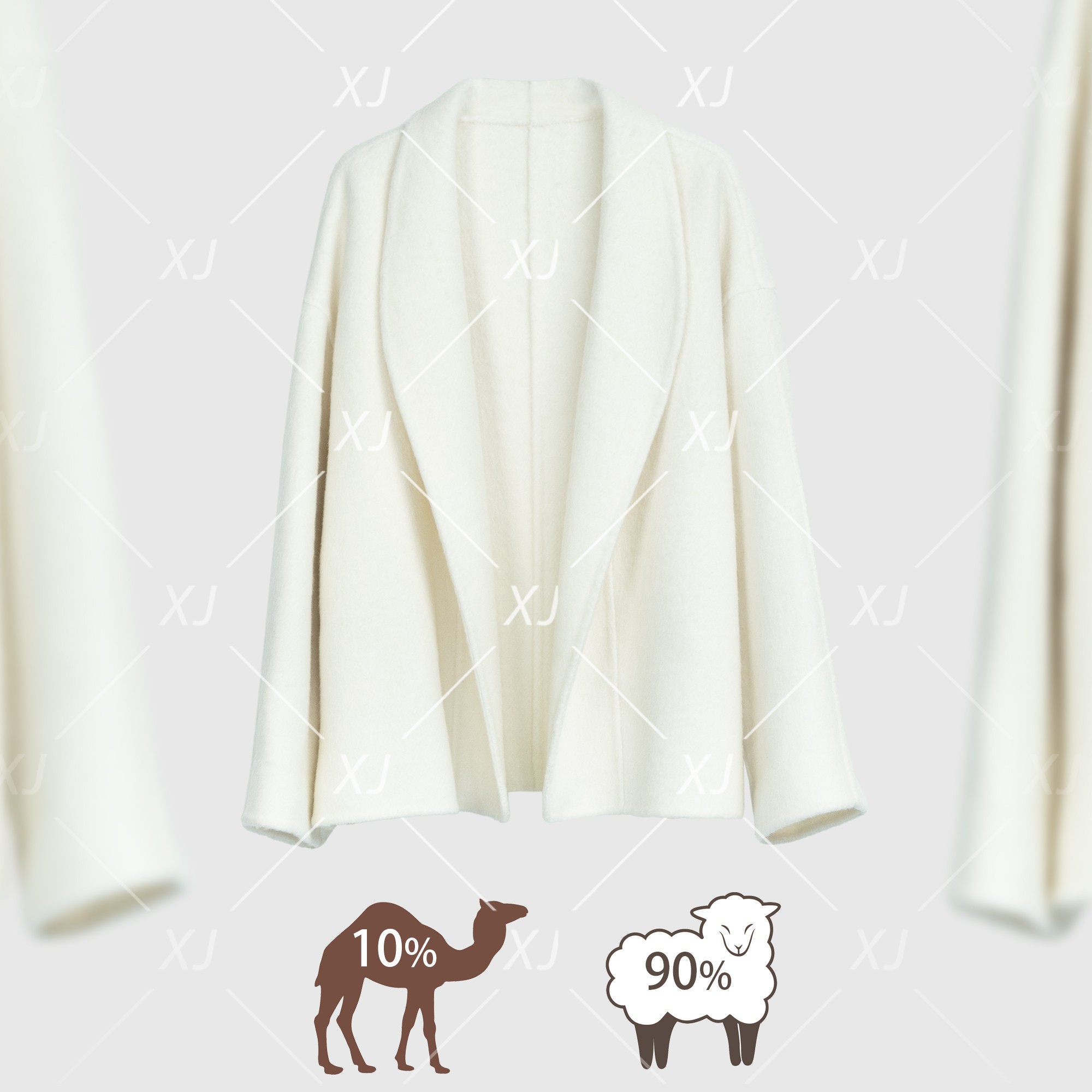 2025亏米青　春款双面绒女装外套显瘦浴袍 慵懒风 (HD0008)　　　　　　　