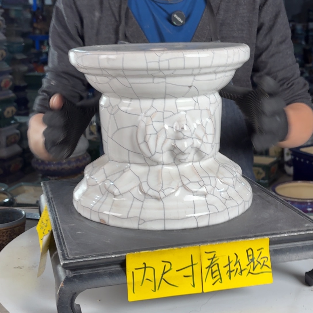 一风堂石湾花盆 面宽22高20 微瑕