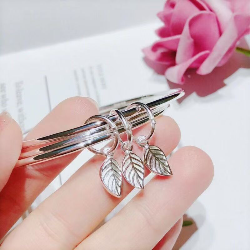 万足银 时尚经典精美三生三世一叶暴富手镯 货号045