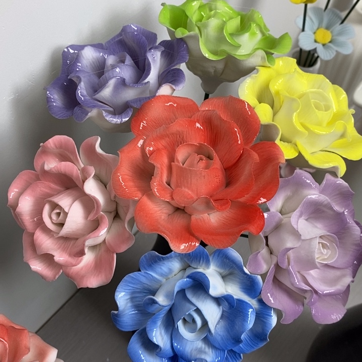 陶瓷陶瓷材料7朵组合