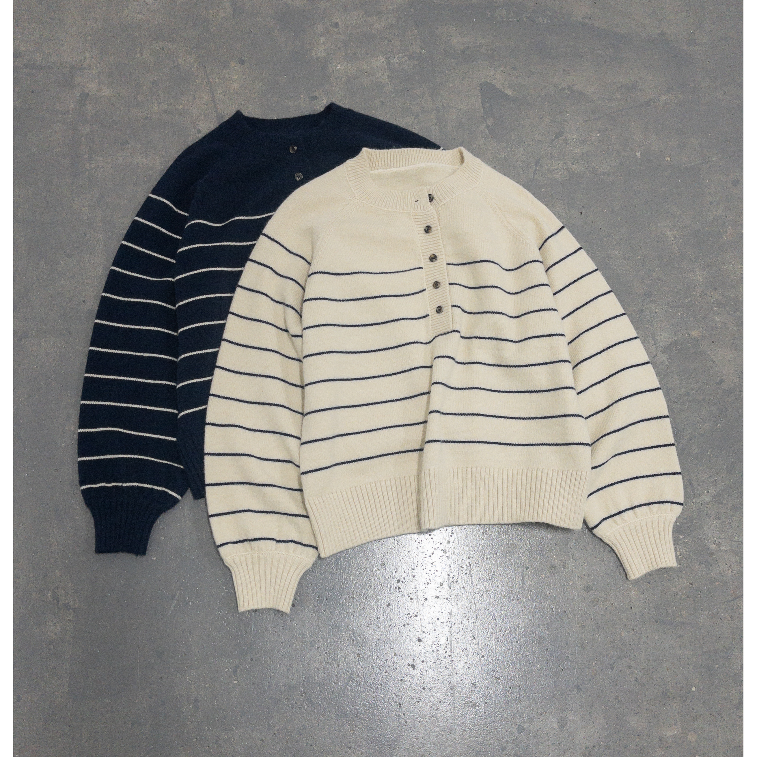 hd【针织系列】针织态度 好好看 秋冬圆领显瘦毛衣 百搭条纹针织衫