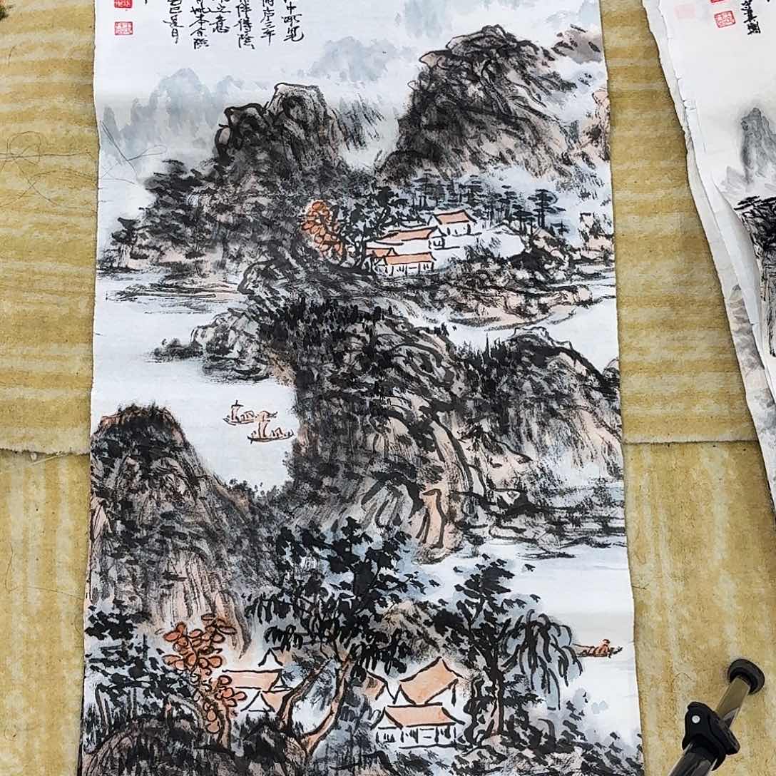 国画四尺四开手绘原稿