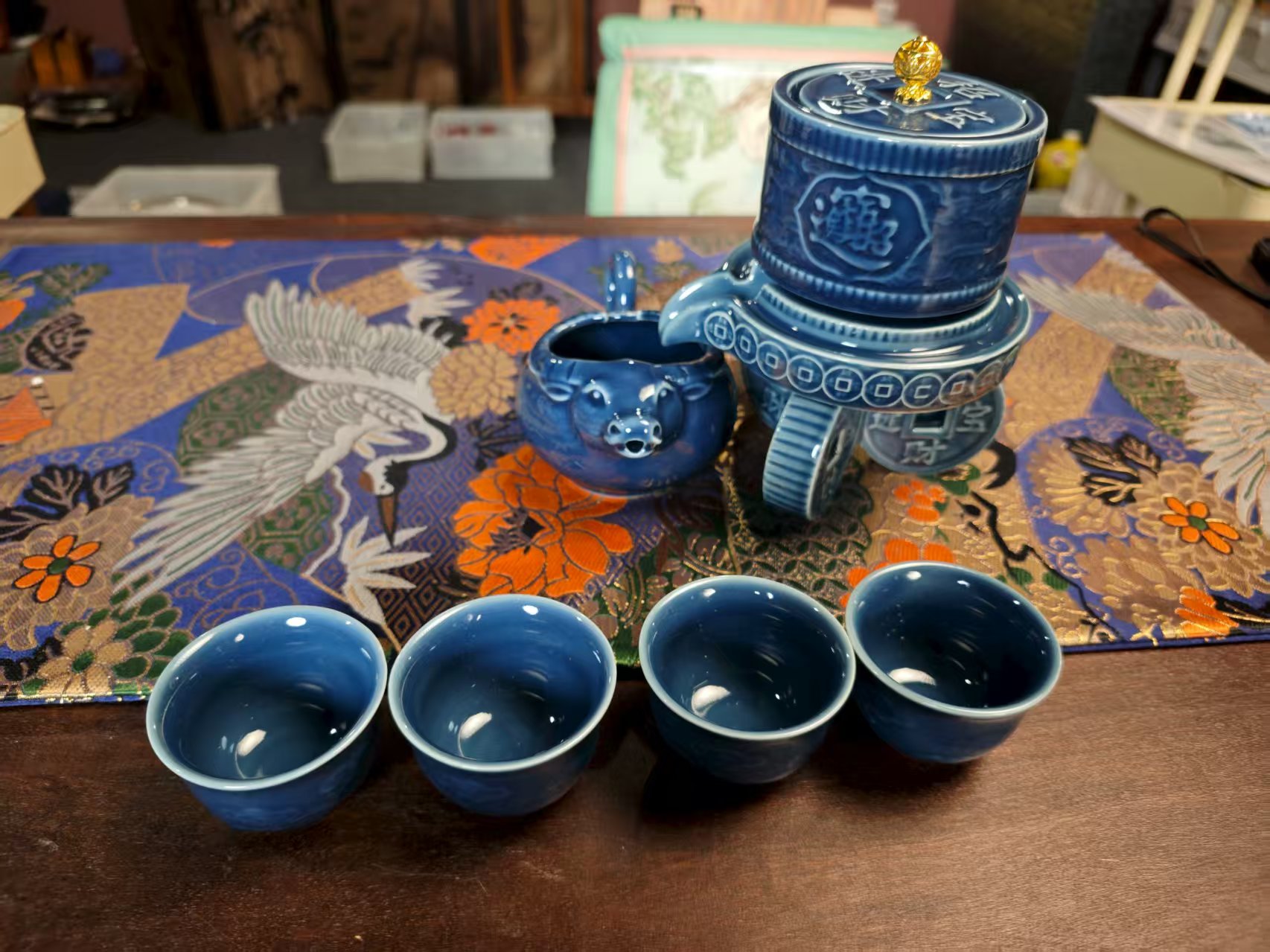 懒人石磨茶具套装便携户外旅行创意泡茶器