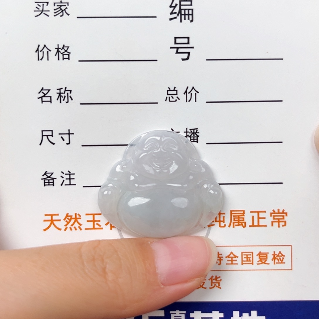 翡翠未镶嵌颈饰佛公