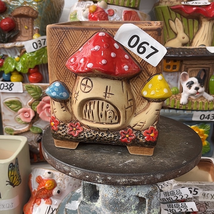 粗陶材质多肉花盆