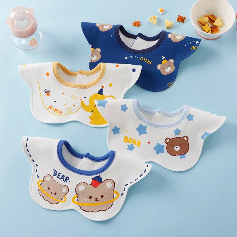 【7A抗菌防水围嘴】四季纯棉婴幼儿新生儿口水巾婴儿宝宝围兜秋冬