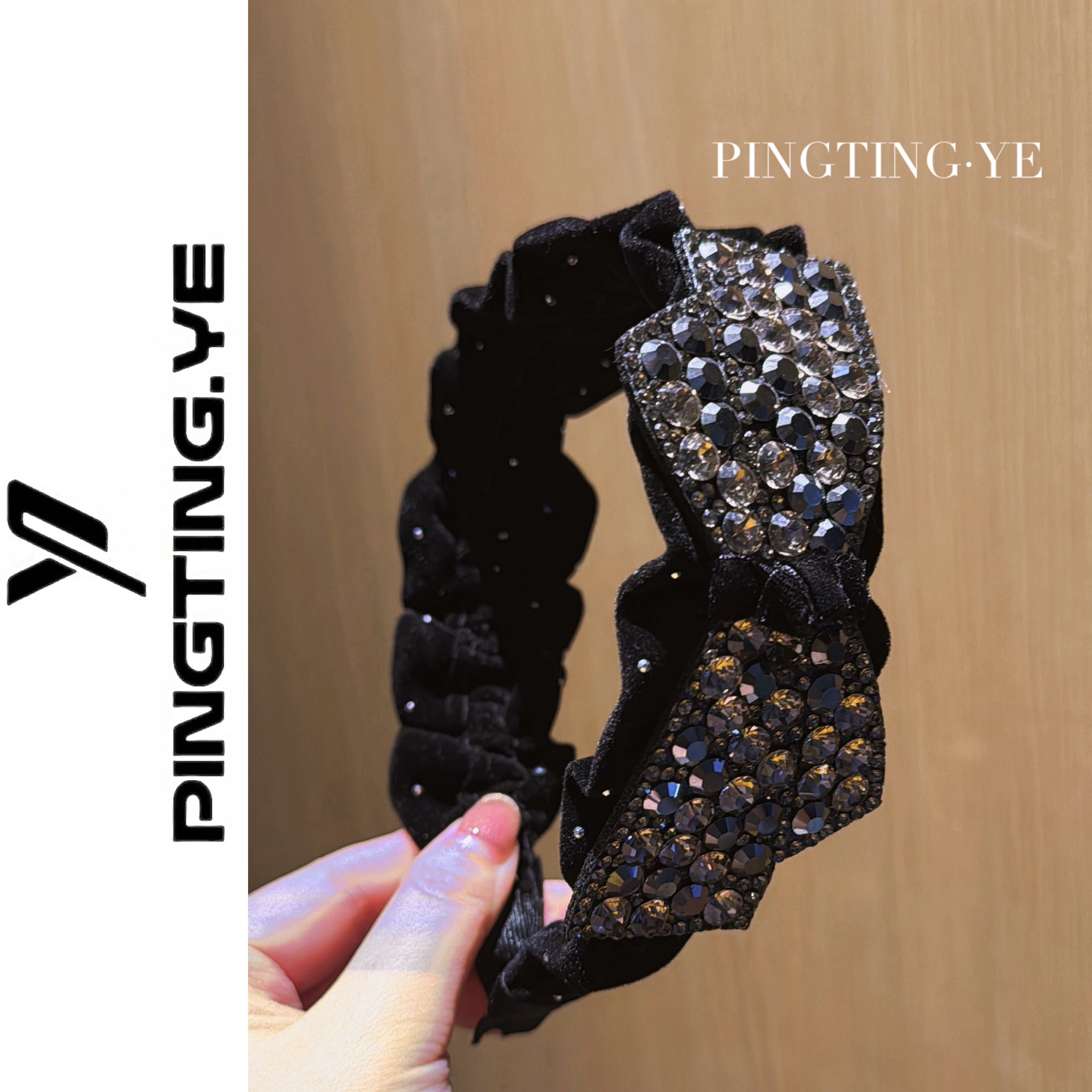 气质法式复古韩版满钻蝴蝶结优雅时尚宽边发箍