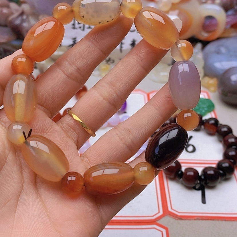 【闪购商品】未镶嵌玛瑙/玉髓珠宝半成品文****）