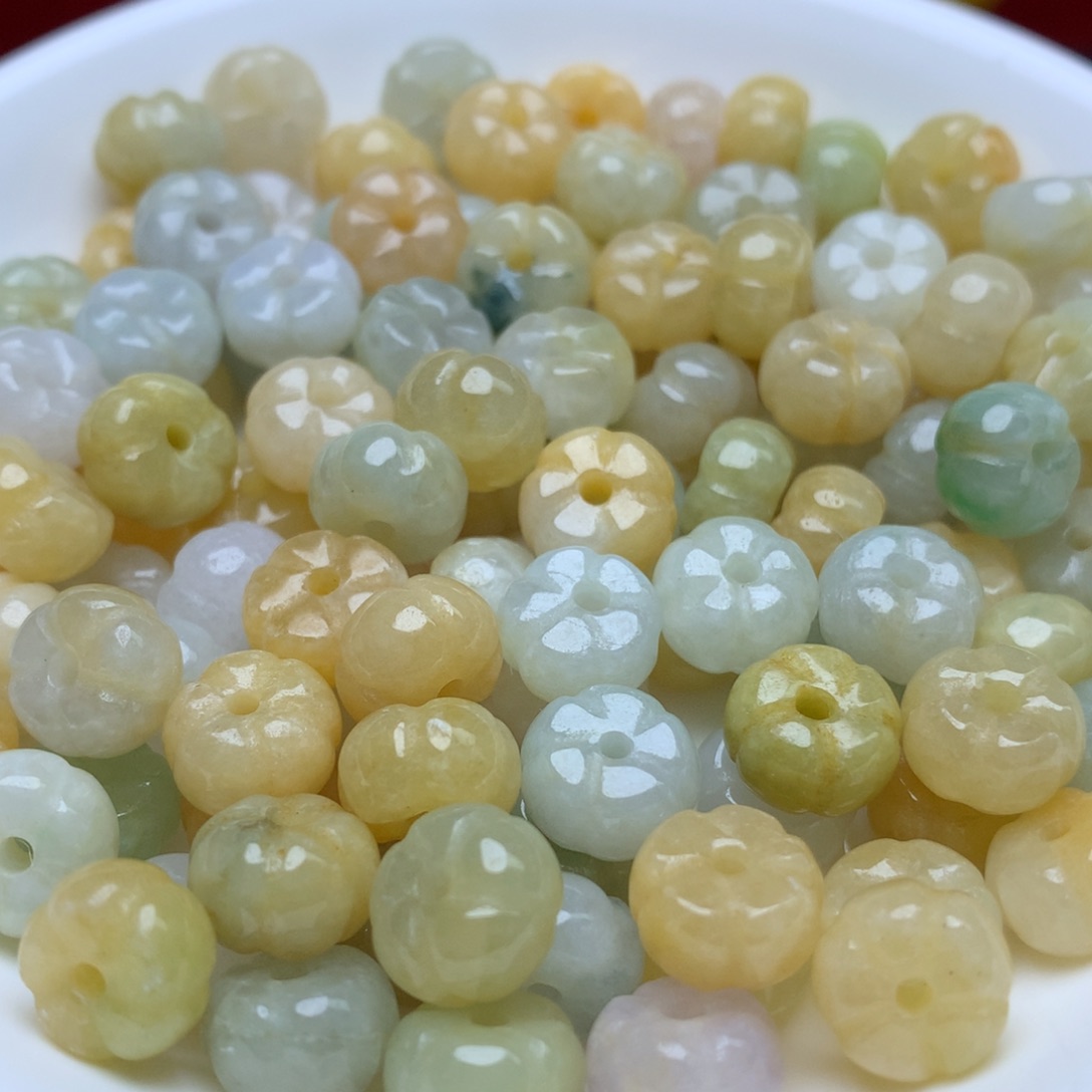 【闪购商品】翡翠手链未镶嵌卡5.6乘8.7冰黄南瓜20个