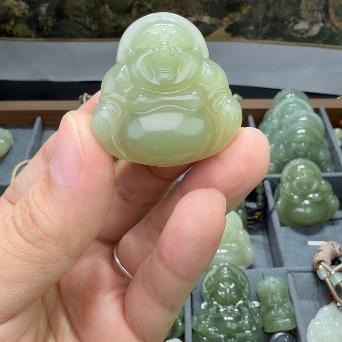 和田玉未镶嵌颈饰35mm开波福利亏本