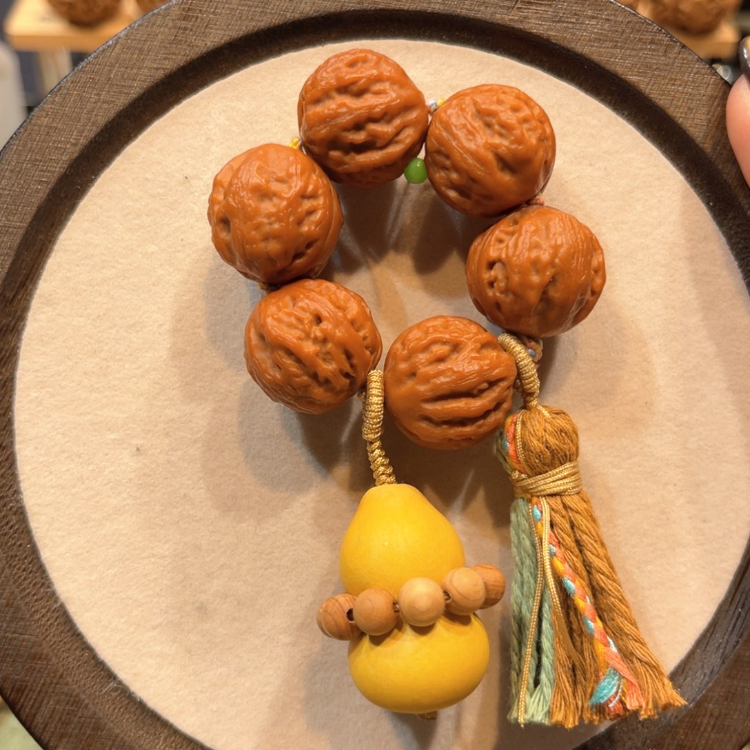 把件桃核粗筋八棱葫芦设计款