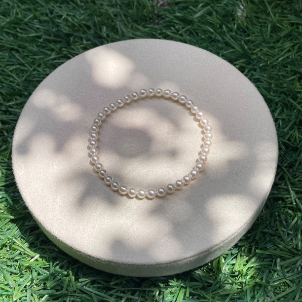 淡水珍珠手链baby4-4.5mm/百搭强光单圈小米珠时尚素款气质温柔